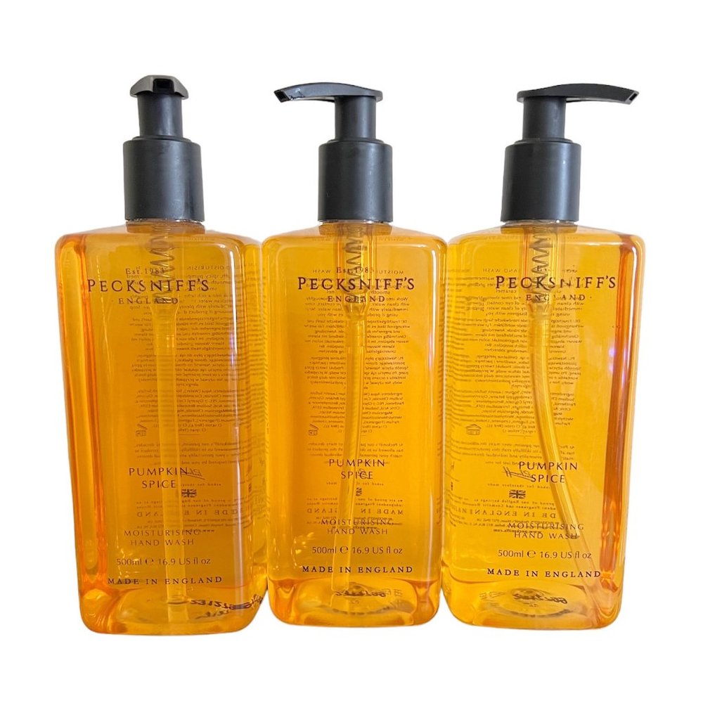 NEW 3x Pecksniffs Pumpkin Spice Liquid Hand Soap - 16.9 fl oz